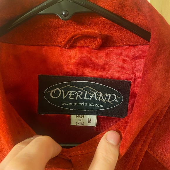 Overland Red Suede Jacket with Snaps - Picture 4 of 4